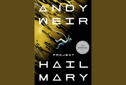 Book cover for Project Hail Mary. 
