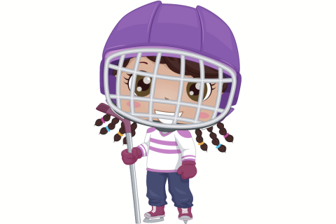 Child in Hockey Gear