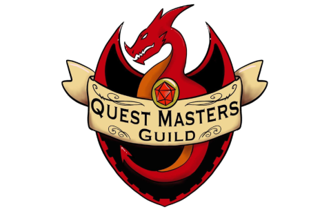 Picture of a dragon holding the Quest Masters Guild banner