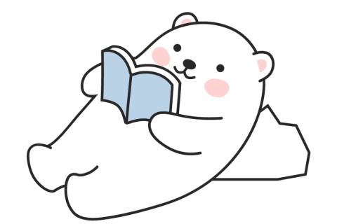 Polar bear reading