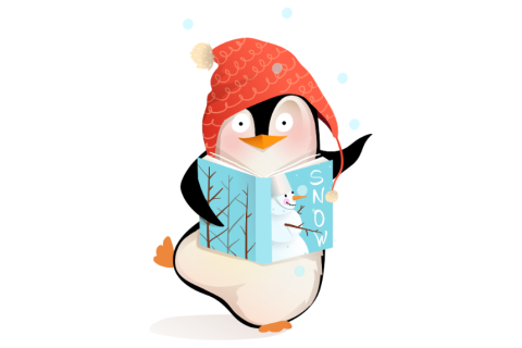 Penguin reading