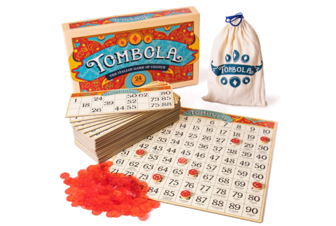 Tombola bingo board. 