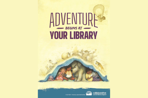 Adventure begins at your library poster