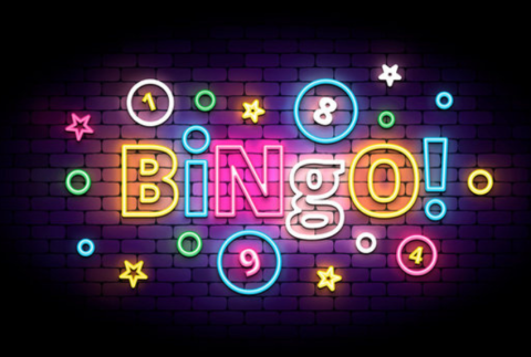 Picture of the word BINGO in neon