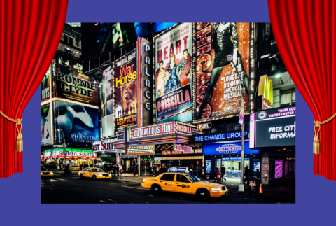 NYC buildings with Broadway shows. 