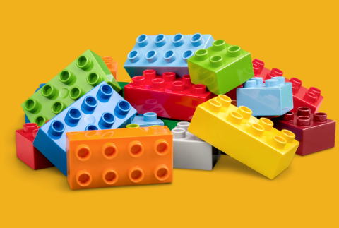 Bunch of lego pieces. 