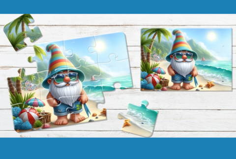 Summer themed gnome puzzle.