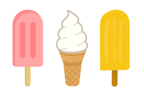 Ice cream and popsicles