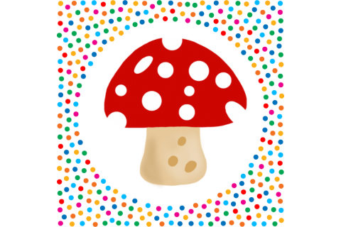 Mushroom with polkadots