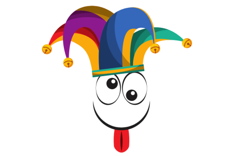 Silly face with crazy hat