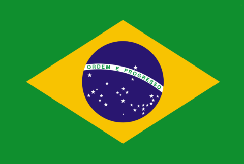 Flag of Brazil. 