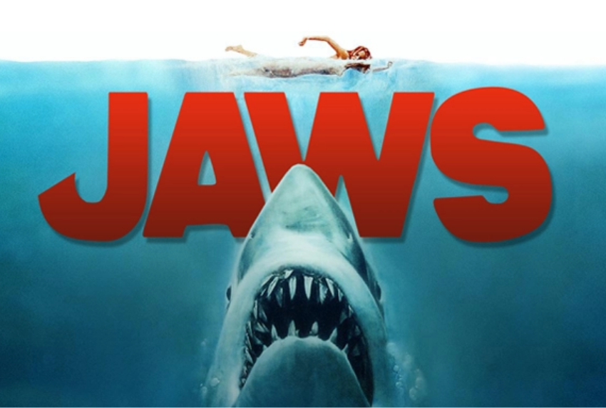 Jaws movie cover.