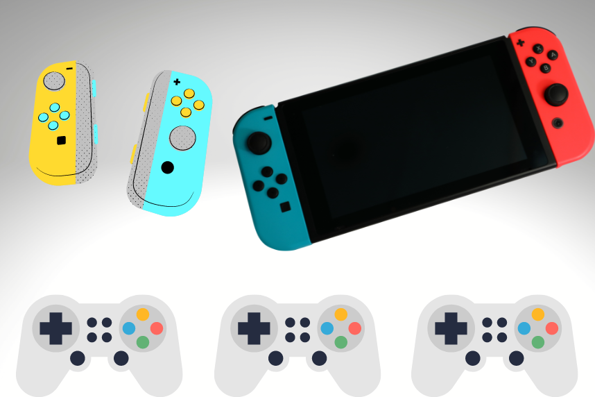 Nintendo switch and Playstation controlers