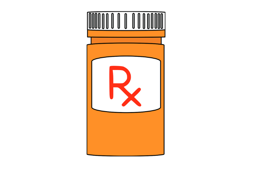 Pill bottle with Label Rx