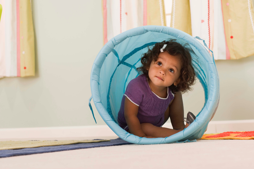 Toddler in Tube