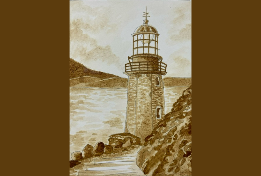 Lighthouse painting.