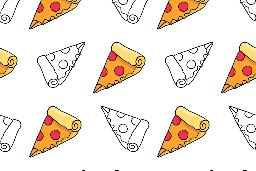 Pizza slice pattern