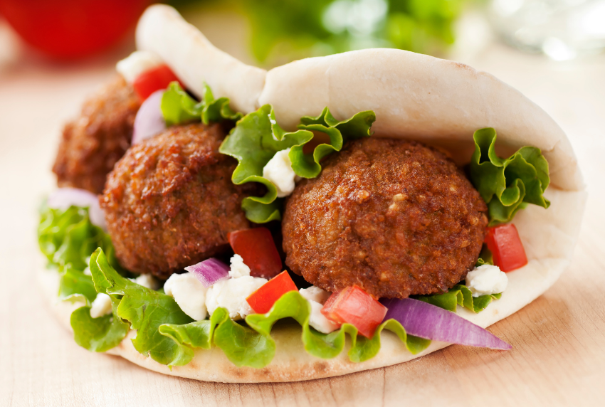 Falafel sandwich. 