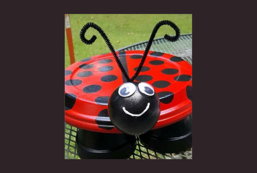 Ladybug plant stand. 