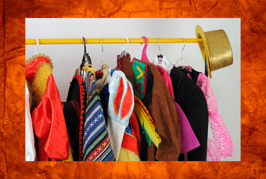 Costumes on a rack. 