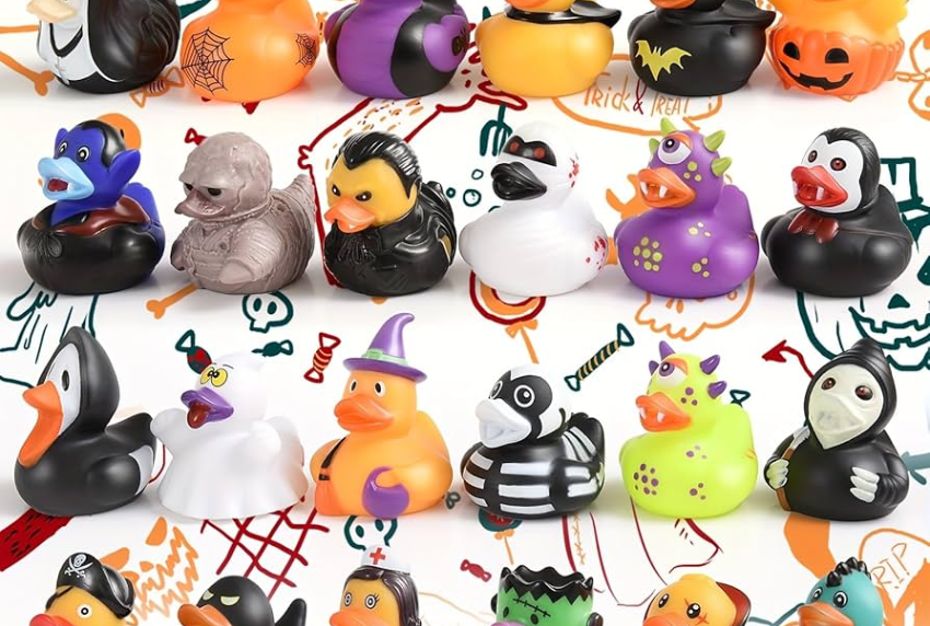 Halloween themed rubber ducks. 