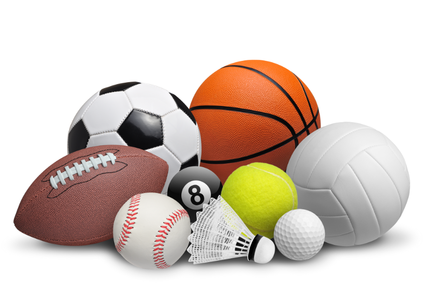 Various sports balls