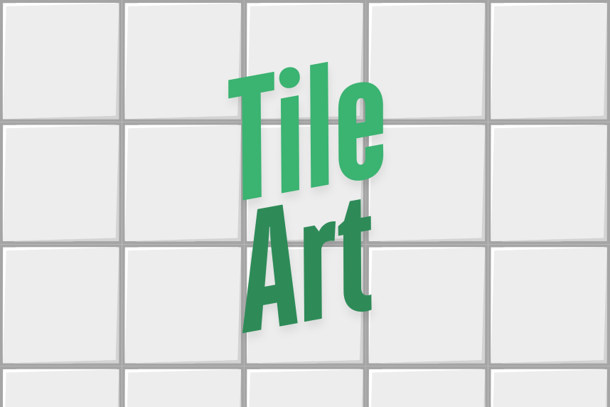 Tile background with the words tile art