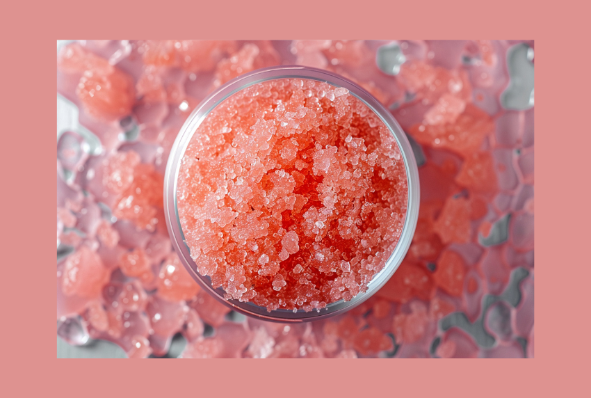 Top view of sugar scrub. 