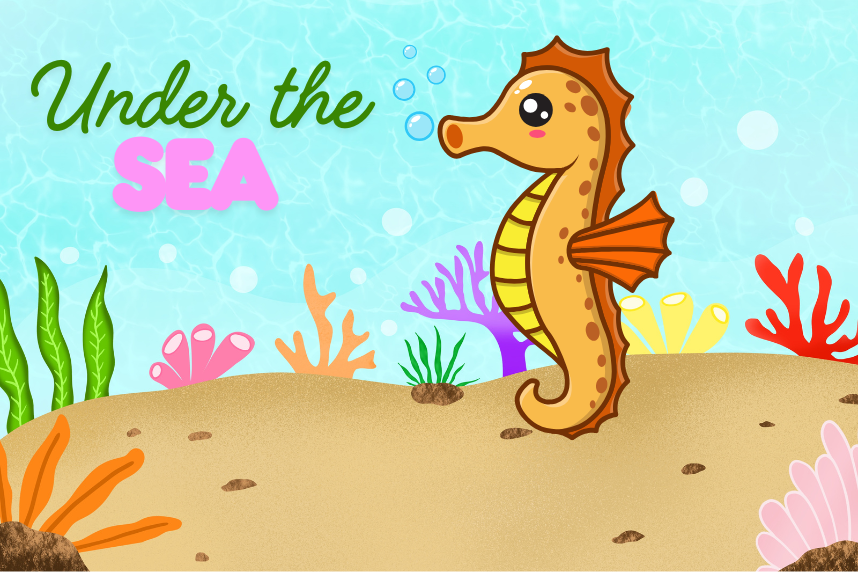 Seahorse under the sea