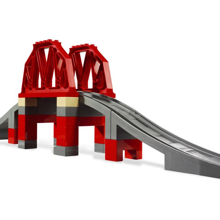 Picture of legos made into a bridge