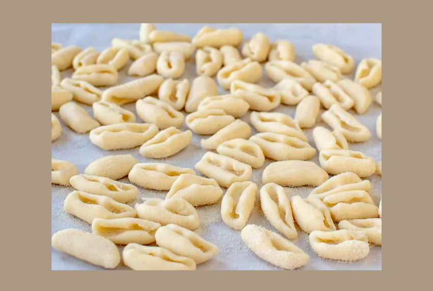 Bunch of cavatelli pasta. 