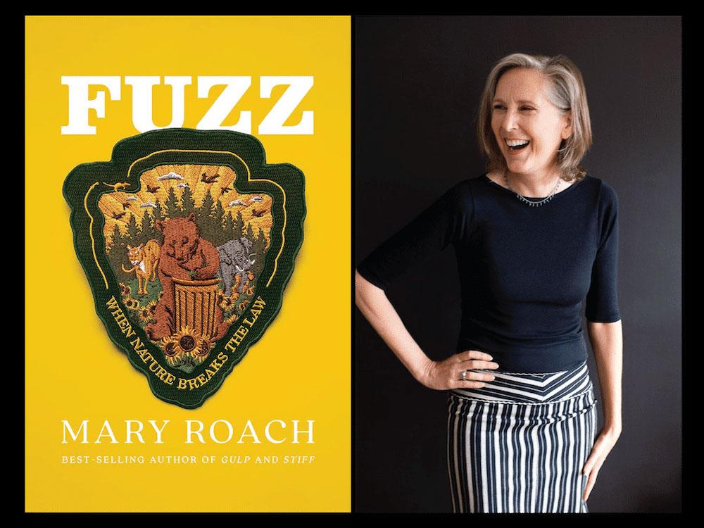 Book cover for Fuzz. Picture of the author Mary Roach.